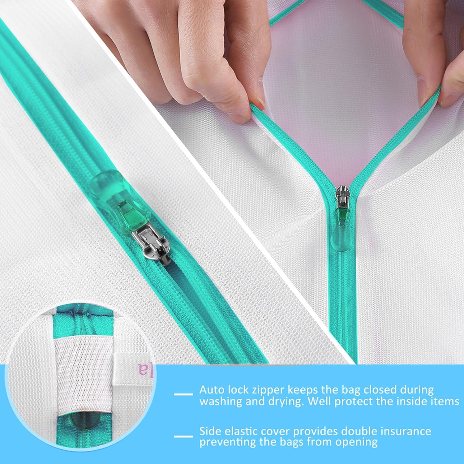 Mesh Laundry Bags for Delicates Durable Protective Wash Bags Travel Storage Bags for Intimates Lingerie, 4PCS (6.5 * 8In)