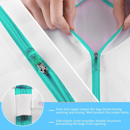 Mesh Laundry Bags for Delicates Durable Protective Wash Bags Travel Storage Bags for Intimates Lingerie, 4PCS (6.5 * 8In)