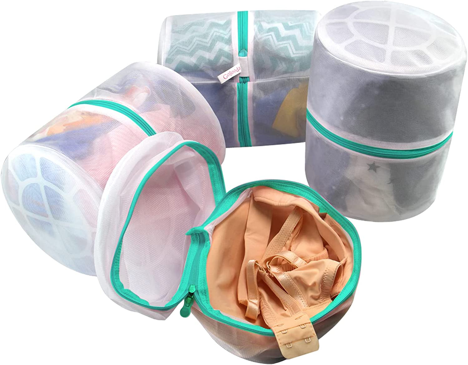 Mesh Laundry Bags for Delicates Durable Protective Wash Bags Travel Storage Bags for Intimates Lingerie, 4PCS (6.5 * 8In)